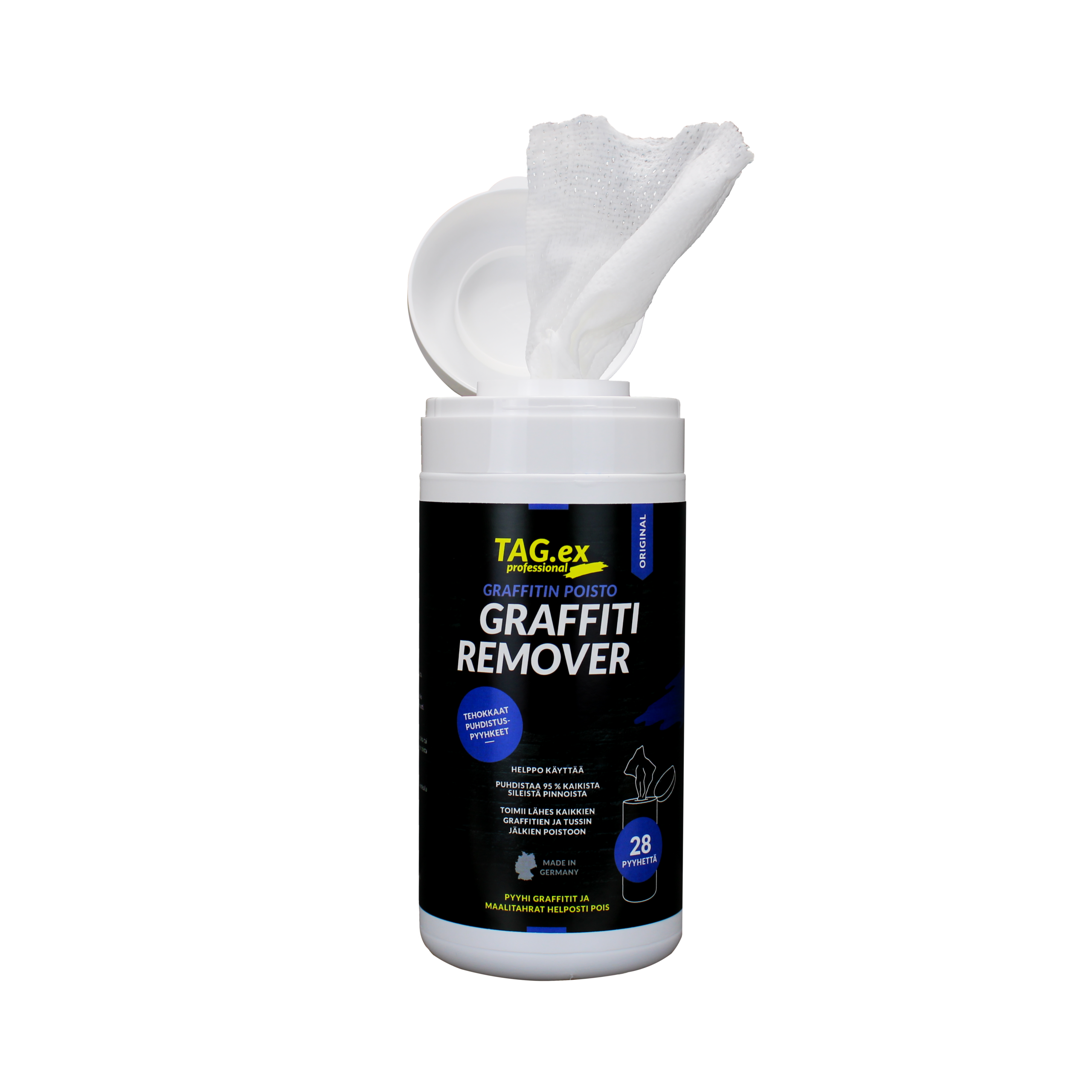 TAG.ex graffitin-, tussin- ja liimanpuhdistusliinat 28kpl